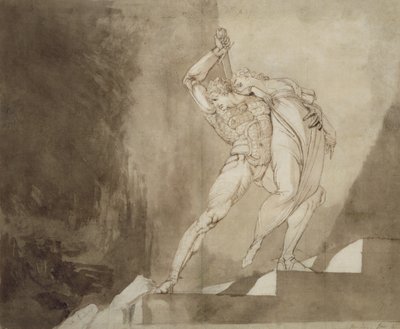 A Warrior Rescuing a Lady by Johann Heinrich Füssli